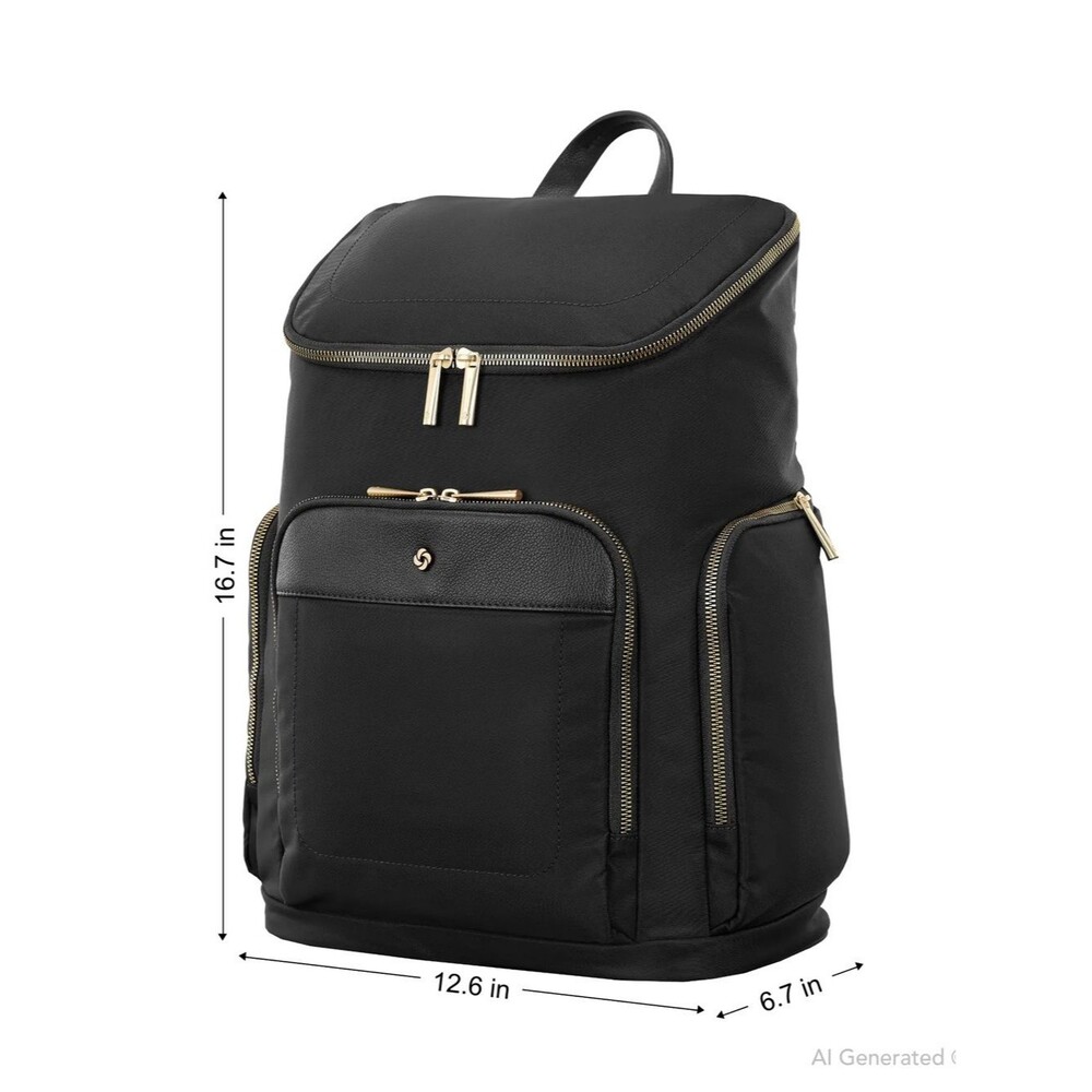 Samsonite Black Men's Travel Backpack with Gold Hardware, women’s bag 🏖️